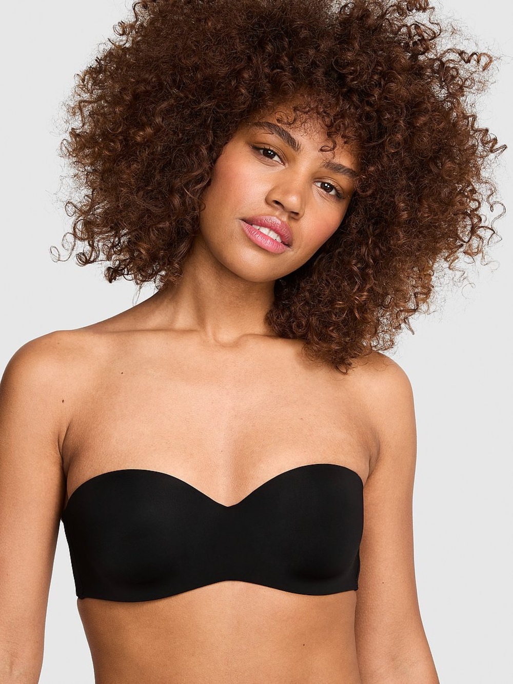 PINK Victoria's Secret Strapless Push-up Bra in Black